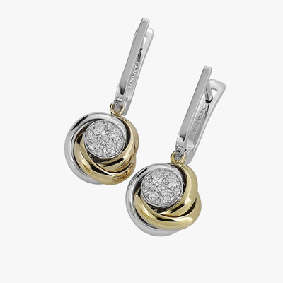 Peony Two-Tone Jewelry Earrings